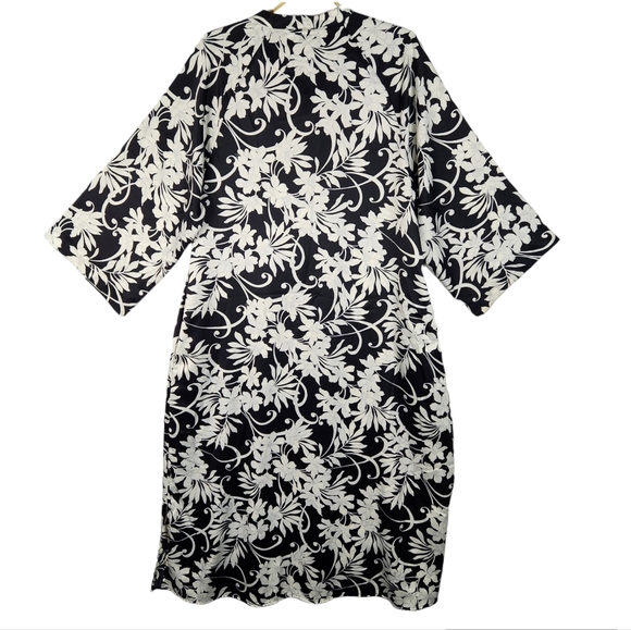 Pink K Size Large Floral Kimono Robe 1/4 Zip - Picture 2 of 10